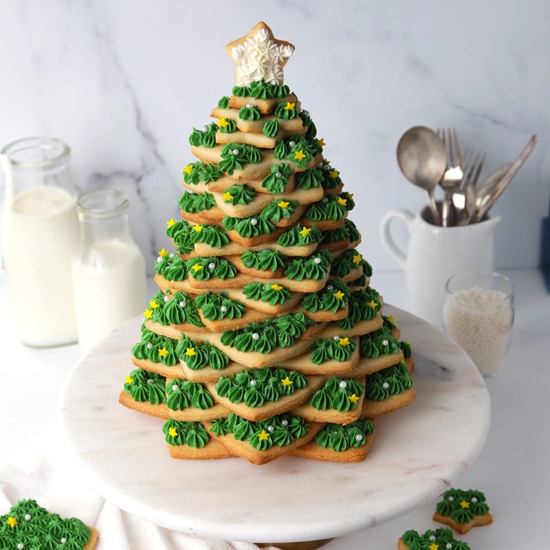 KAISHANE 10pcs 3D Christmas Tree Cookie Cutter Set-Star Cookie Cutters XMAS Decoration fondant donut Cookie cutters kit for Christmas Tree gift cookie tower - Image 5