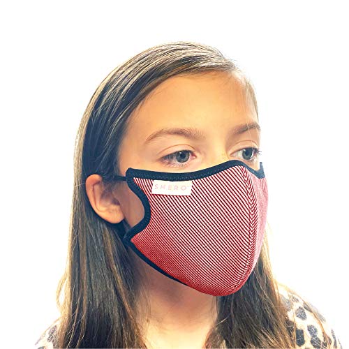 Shero 6-Layer Childrens Reusable Copper Infused Face Mask With Nose Wire, Washable, Breathable and Adjustable (Rose Gold, M) - Image 1