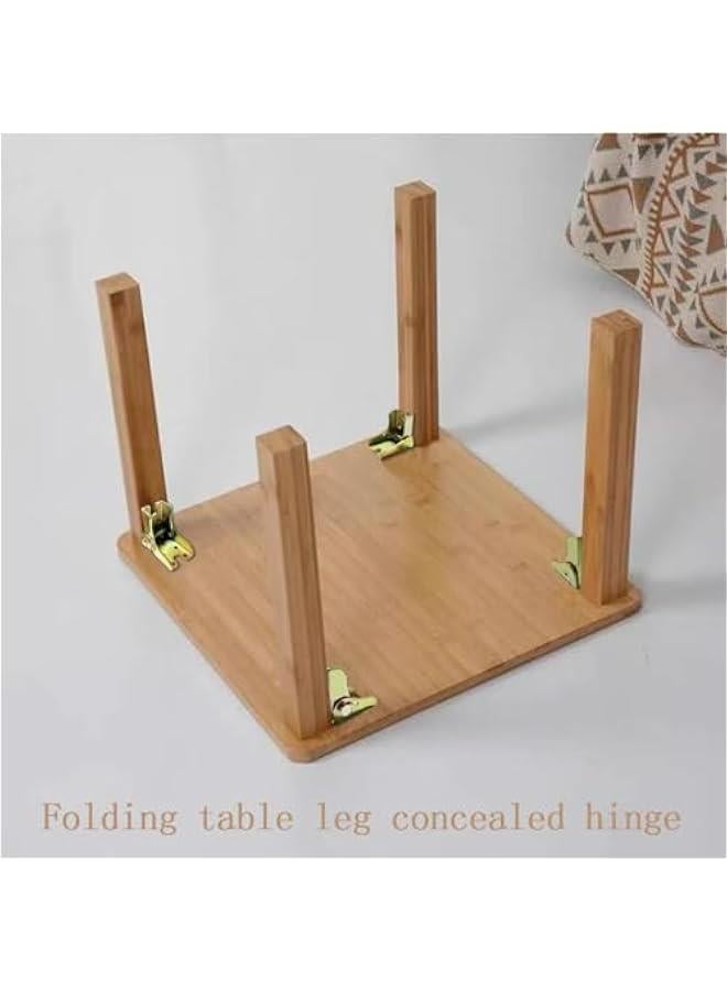2-Pack Self-Locking Folding Bracket Hinge Leg Fittings Angle Braces for Worktables Kitchen Table (4 Packs)  - Image 2