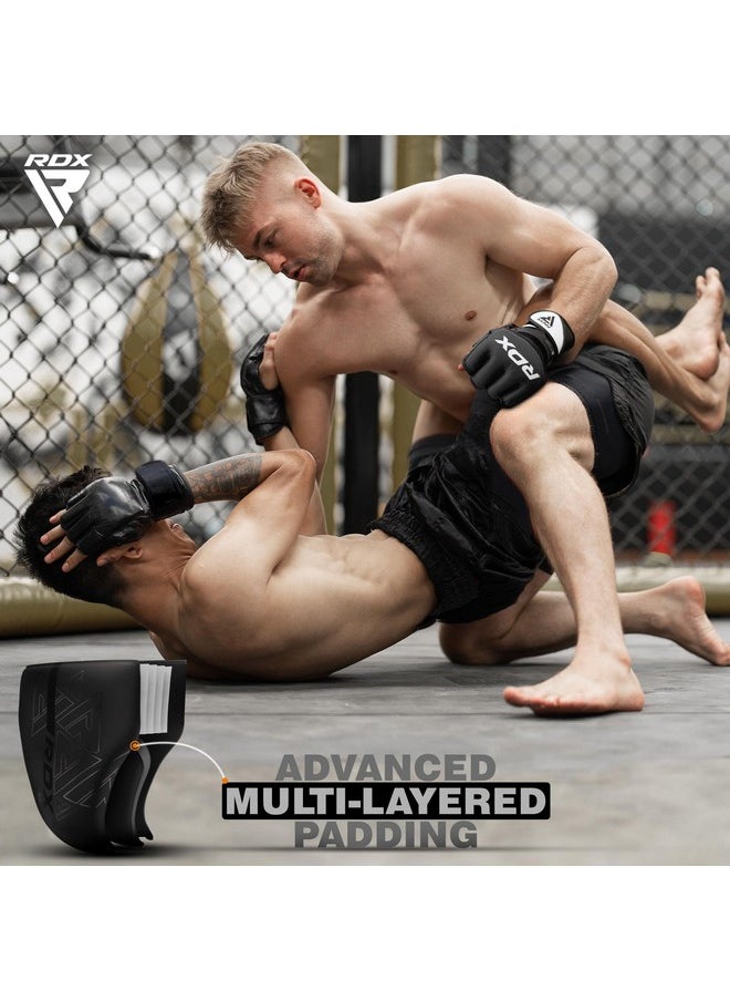 Rdx Groin Protector For Boxing, Muay Thai, Kickboxing And Mma Fighting, Maya Hide Leather Abdo Gear For Martial Arts Training, Men Jockstrap Abdominal Protector For Sparring, Taekwondo And Grappling  - Image 3