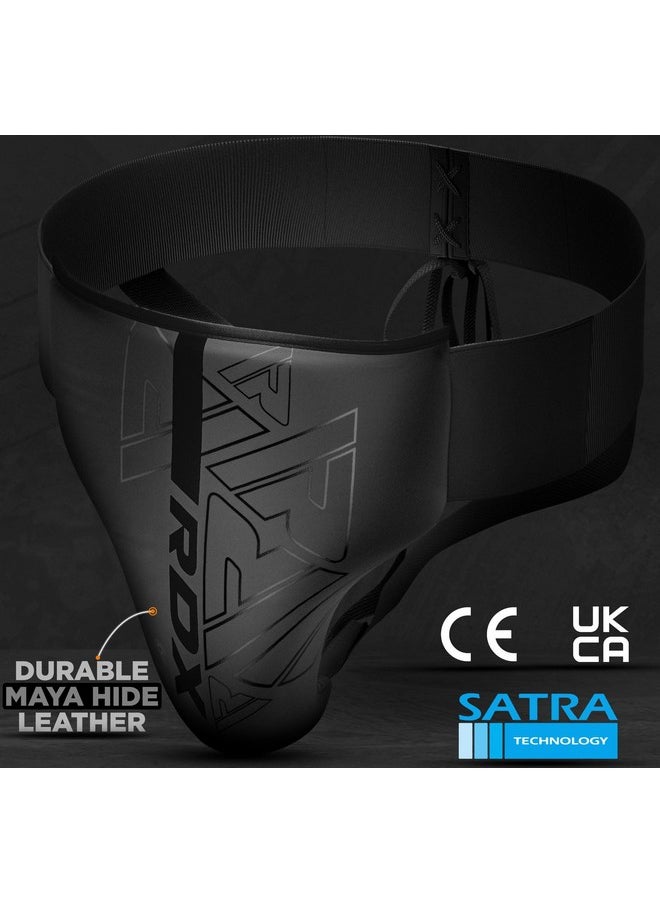 Rdx Groin Protector For Boxing, Muay Thai, Kickboxing And Mma Fighting, Maya Hide Leather Abdo Gear For Martial Arts Training, Men Jockstrap Abdominal Protector For Sparring, Taekwondo And Grappling  - Image 2