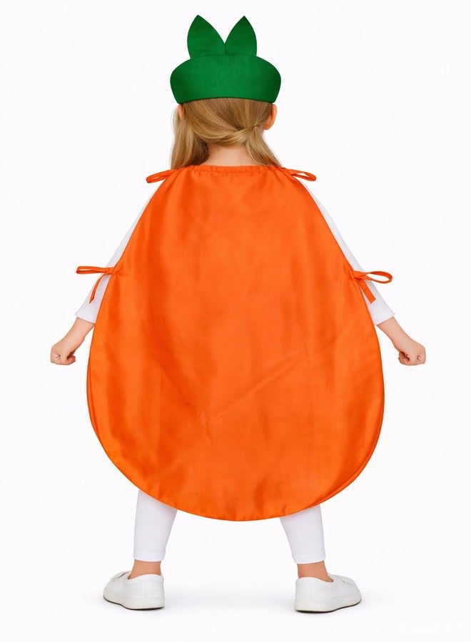 EthnicAlive Fruits and Vegetable Cutout Fancy Dress For Kids | Heathy Food Baby Costume | Fruits Theme Cosplay Costume For Girl And Boys (Orange, 4-5 Years) - Image 2