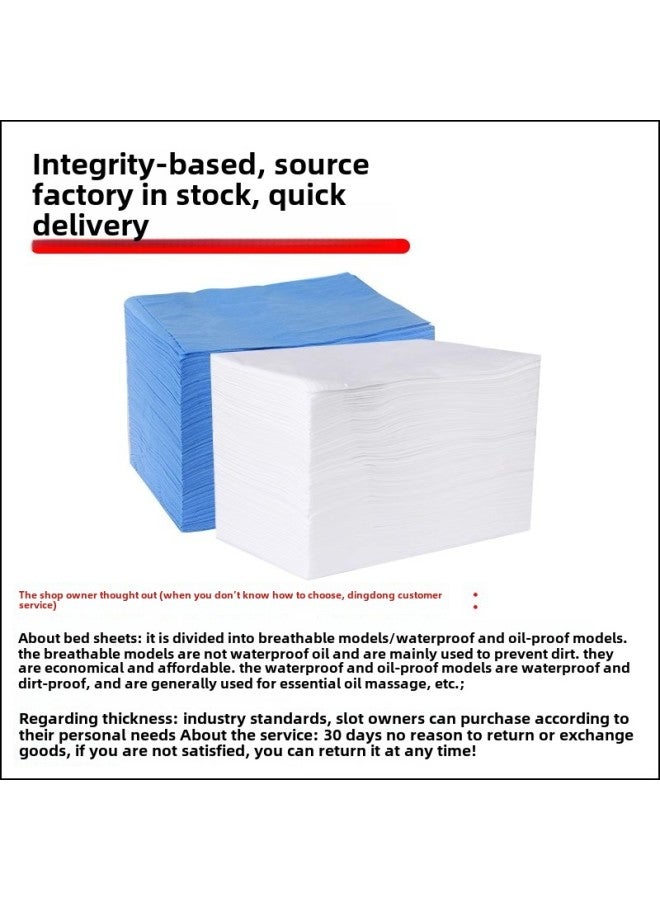 إسكدنيا ملاءات سرير يمكن التخلص منها لصالونات التجميل سرير تدليك خاص قماش غير منسوج قابل للتنفس 100% زيت سميك مقاوم للماء مع ثقوب بالجملة - اللون: أبيض 【ملاءات سرير غير مسامية】 - المواصفات: 80 * 180 سم نموذ - Image 4