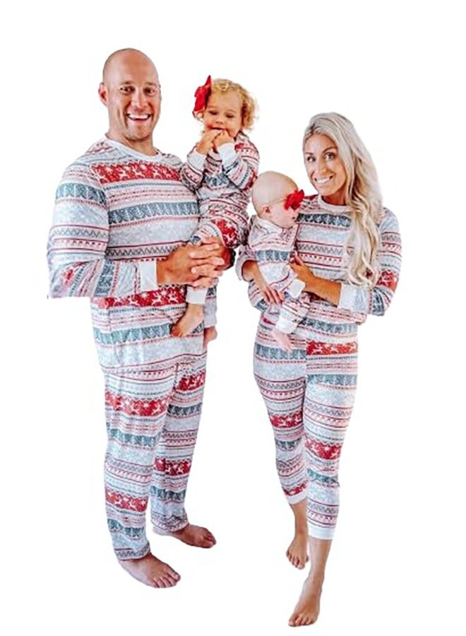 Kids Family Matching Pajamas Matching Outfits Soft Long Sleeve Festive Pajama Sets for Women Men Couples and Kids Family Set (Women)  - Image 1