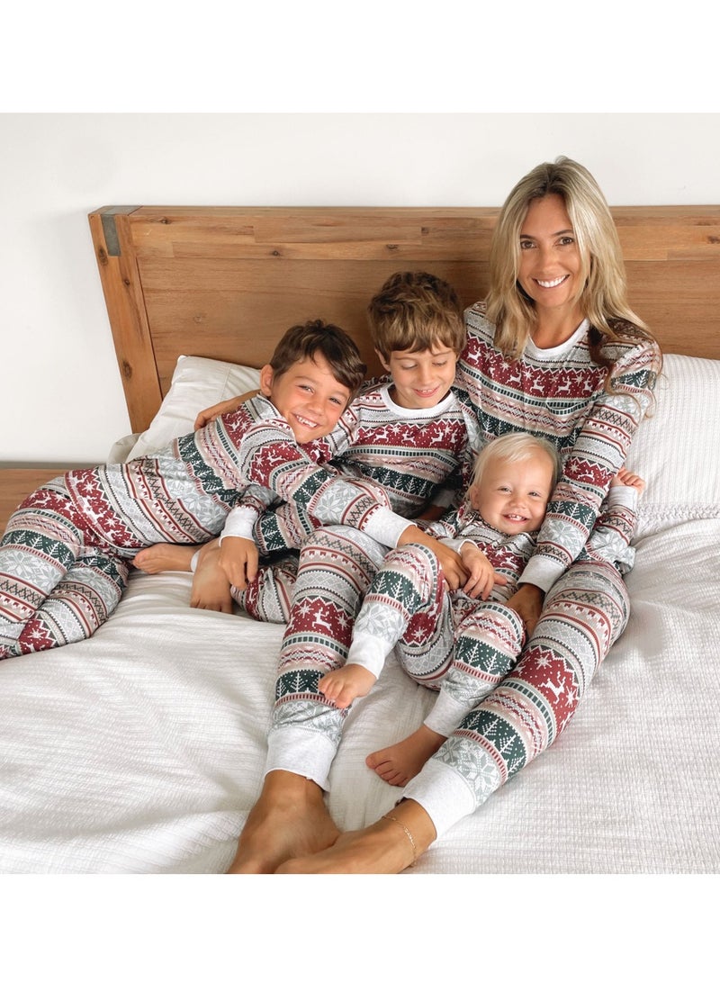 Kids Family Matching Pajamas Matching Outfits Soft Long Sleeve Festive Pajama Sets for Women Men Couples and Kids Family Set (Women)  - Image 2