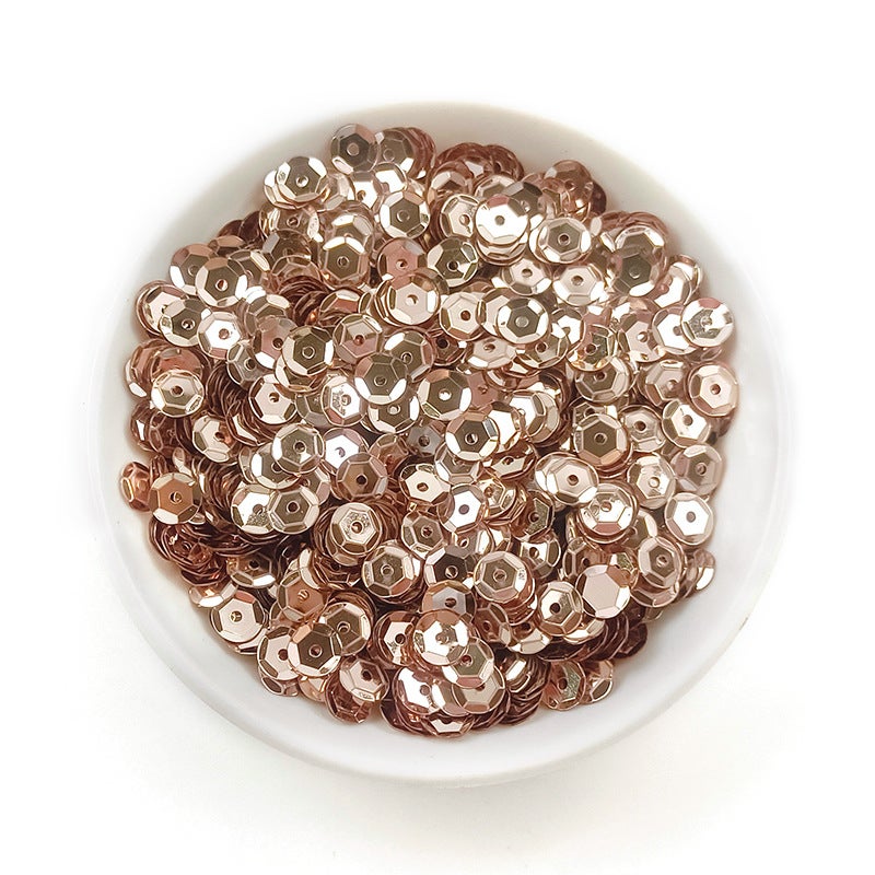 6mm Round Curved PVC Sequins for Sewing C24 Black - Image 5