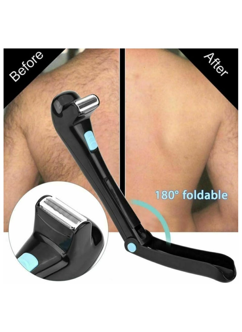 Captaintech Men's Electric Back and Body Shaver with Adjustable Telescopic Handle - Pain-Free Hair Removal Trimmer for DIY Back Shaving and Grooming, Perfect for Men’s Grooming Needs.  - Image 3