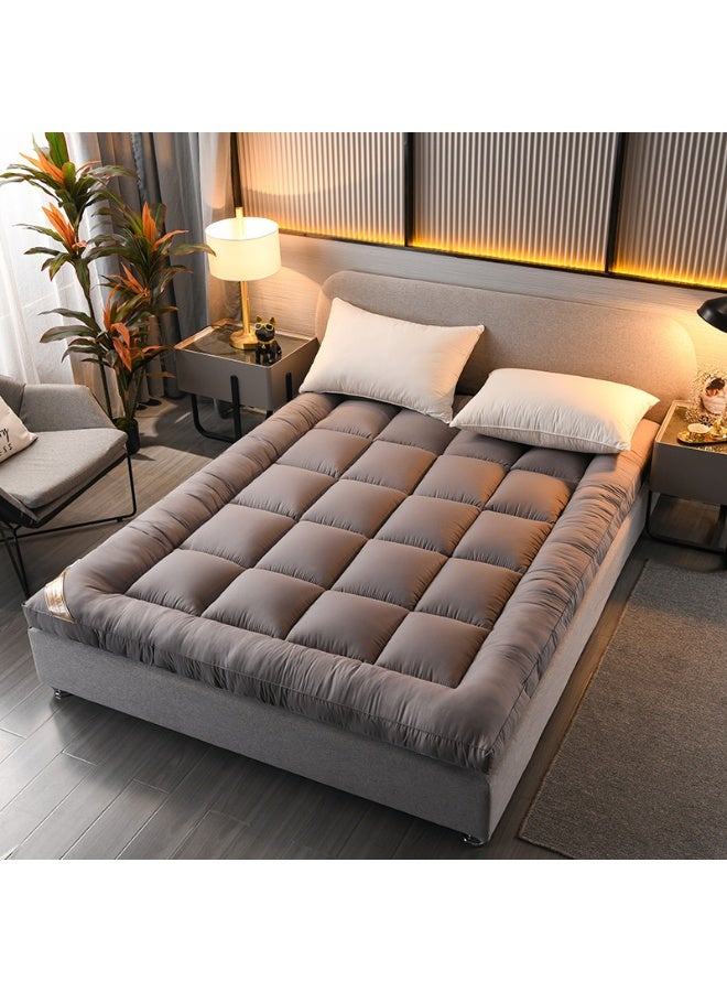 Premium Hotel Mattress Topper with Elastic Bands, Super Soft Microfiber Fabric, Soft Down Alternative Filling, 10 cm Thickness