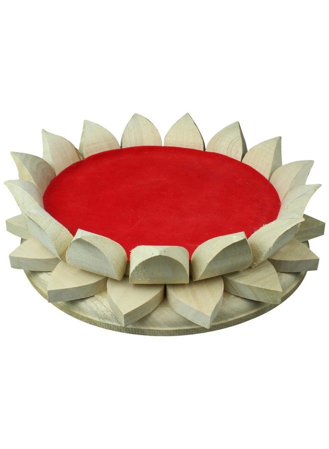 Remedywala REMEDYWALA Wooden Lotus Kamal Aasan God Resides Keep in Pooja Room (6 INCH), Idol  - Image 1