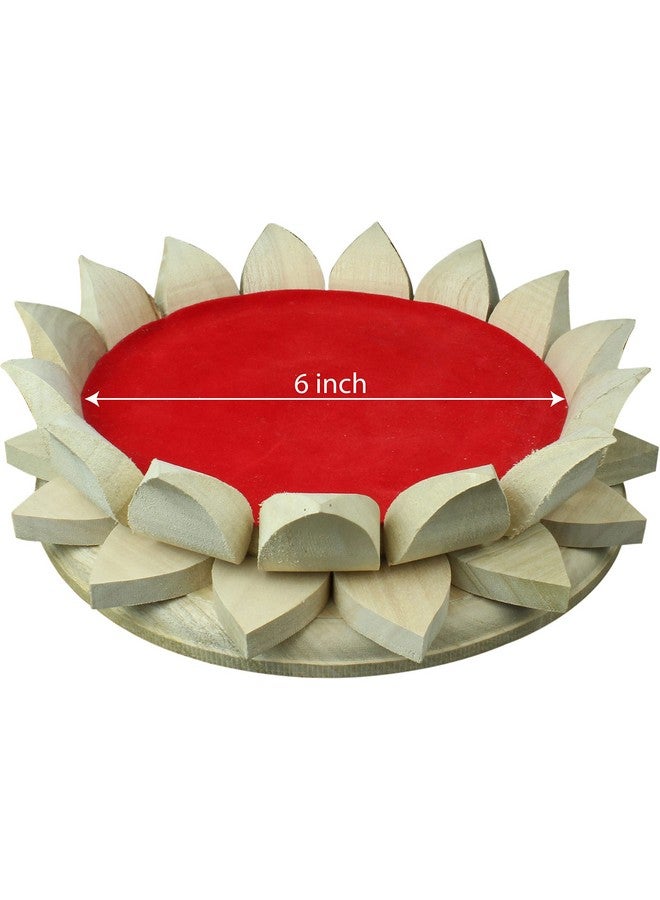 Remedywala REMEDYWALA Wooden Lotus Kamal Aasan God Resides Keep in Pooja Room (6 INCH), Idol  - Image 2