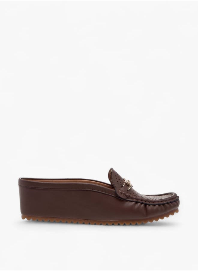 Le Confort Women Metal Accent Slip-On Flatform Mules  - Image 3