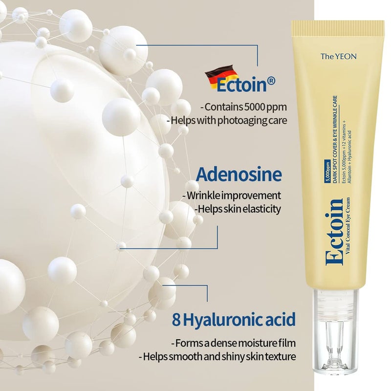 THE YEON Korean skin care TheYEON Ectoin Vital Conceal Eye Cream for Dark Circle / 20ml 0.67 fl. oz/Concealer, Hydrates, Covers, Wrinkles and Puffiness, Anti Aging - Image 5