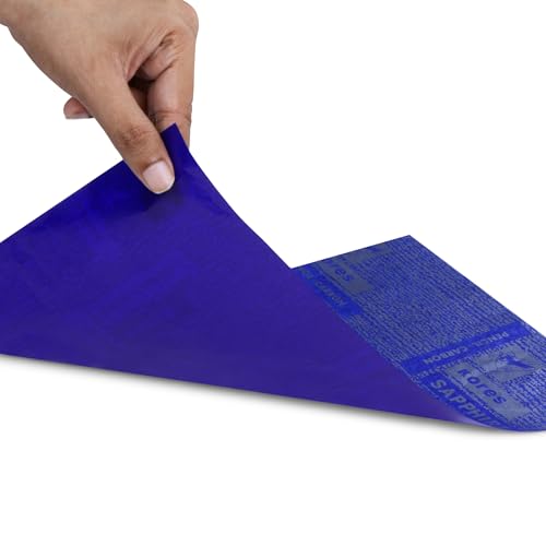 Kores Carbon Paper Sapphire Blue – Pack of 100 Sheets | India's No.1 Carbon Paper Brand | Non-Smudge Royal Blue Impressions | Compatible with Pen & Pencil | Clean Duplication for Office, Billing Use and Artwork Tracing - Image 3