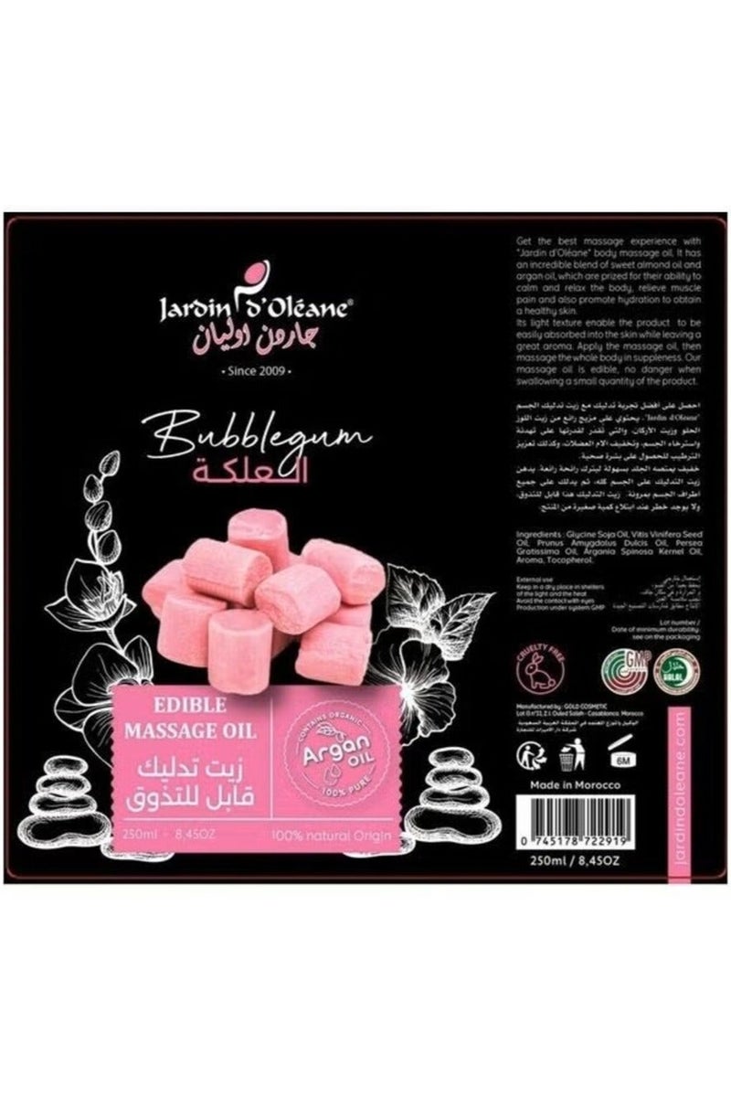 JARDIN D OLEANE Edible Massage Oil – Bubblegum Flavor – 250ml - Image 3
