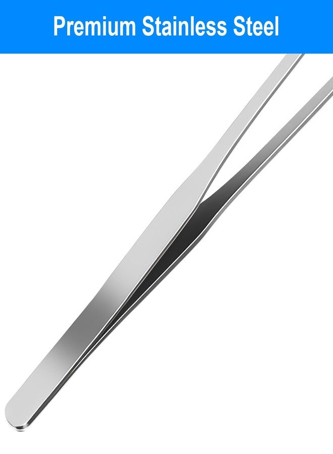 FSDIYU 2 Pcs Reptile Feeding Tongs, 10.6IN Straight & Curved Extra Long Tweezers, Premium Stainless Steel Feeding Tools for Bearded Dragon, Lizards, Snakes, Aquarium & Terrarium - Image 4