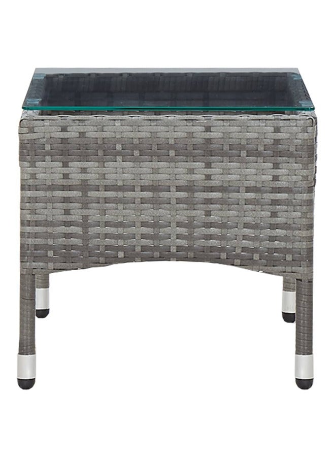 vidaxl Coffee Table Grey 60x40x36 cm Poly Rattan 45908 - Image 4