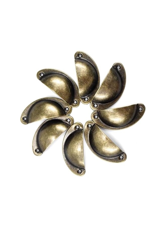 The Bros Vintage Furniture Handle, 12pcs Strong and Durable Knobs for Cabinets and Drawers for Your Shelf, Dressing Cabinets, Shell Handle Retro Vintage Furniture Door Drawer Knob with Screws Bronze - Image 4
