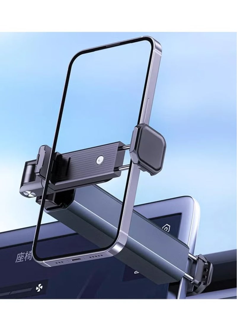 ELTRAZONE Airplane Phone Mount Travel Must-Have Foldable Phone Stand with 360° Rotation, Pocket-Sized Holder for Airplane Seat Back, Tray Table, Car Back Seat & Trunk – Universal Compatibility for iPhone, Samsung & More - Image 3