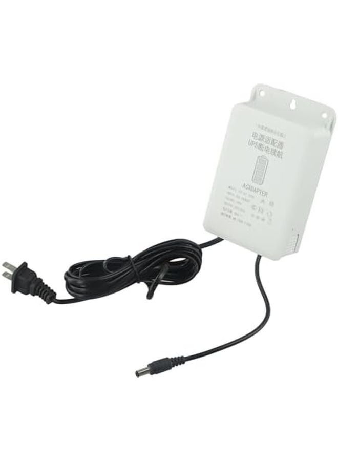 12V 2A Uninterruptible Power Supply 6000mAh 6H Backup Multi Protection White ABS - Image 1