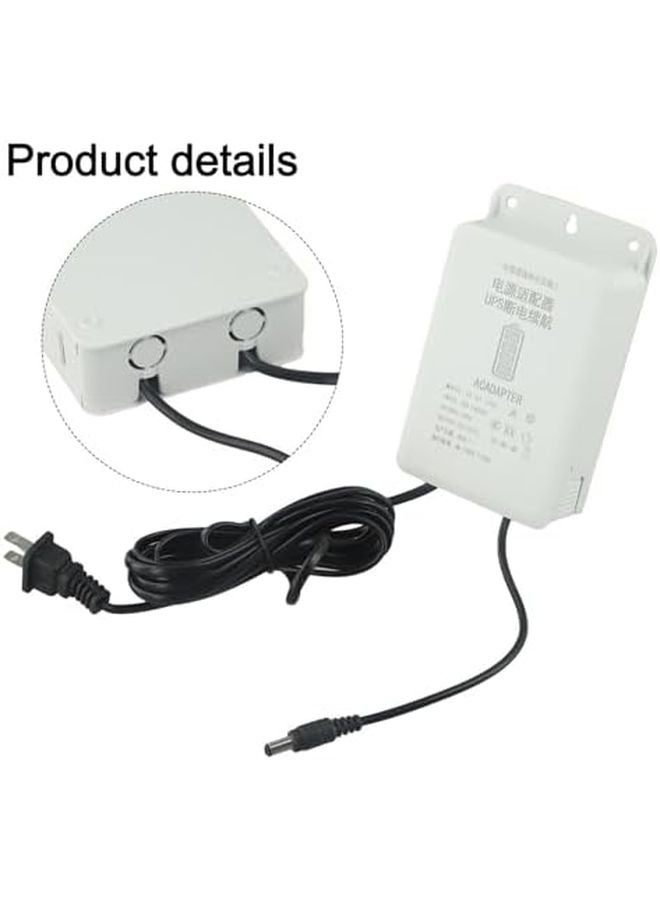 12V 2A Uninterruptible Power Supply 6000mAh 6H Backup Multi Protection White ABS - Image 5