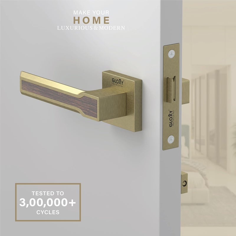 GLOXY Brass Mortise Latch Door for Bathroom Main Door Lock Balcony Store Room Without Key Pull Handle Set with Brass Baby Latch for Hotel Antique Finish 2 Years Warranty Pack of 1 - Image 4