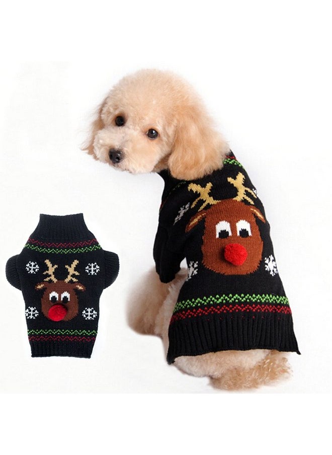 BOBIBI Dog Sweater for Christmas Cartoon Reindeer Pet Cat Winter Knitwear Warm Clothes - pzsku/Z81BF85C36A093F7D92FEZ/45/_/1737032102/1d609824-7172-4d0c-a9cd-2e375542928e