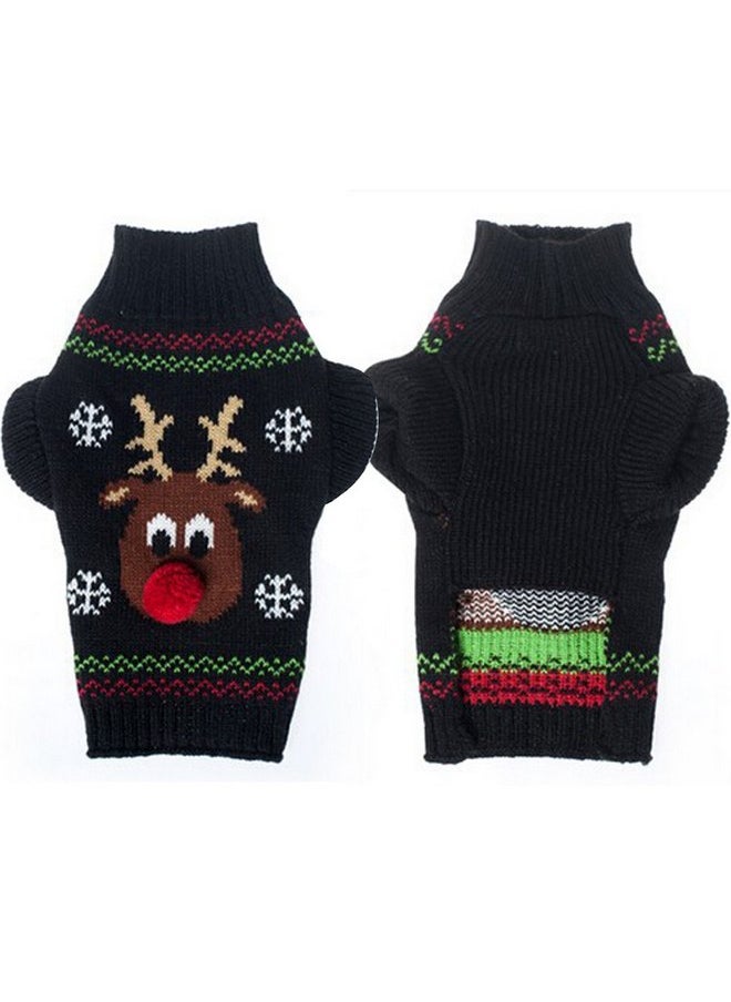 BOBIBI Dog Sweater for Christmas Cartoon Reindeer Pet Cat Winter Knitwear Warm Clothes - pzsku/Z81BF85C36A093F7D92FEZ/45/_/1737032137/585122e8-3401-40d7-a7ef-eebceb3b09b9