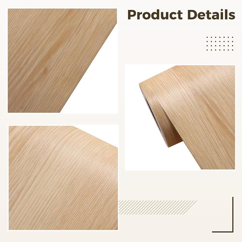 ورق حائط ذاتي اللصق بتصميم خشب البتولا، مقاوم للماء، مقاس 1.3 × 9.8 قدم للطاولة والخزائن - Image 3
