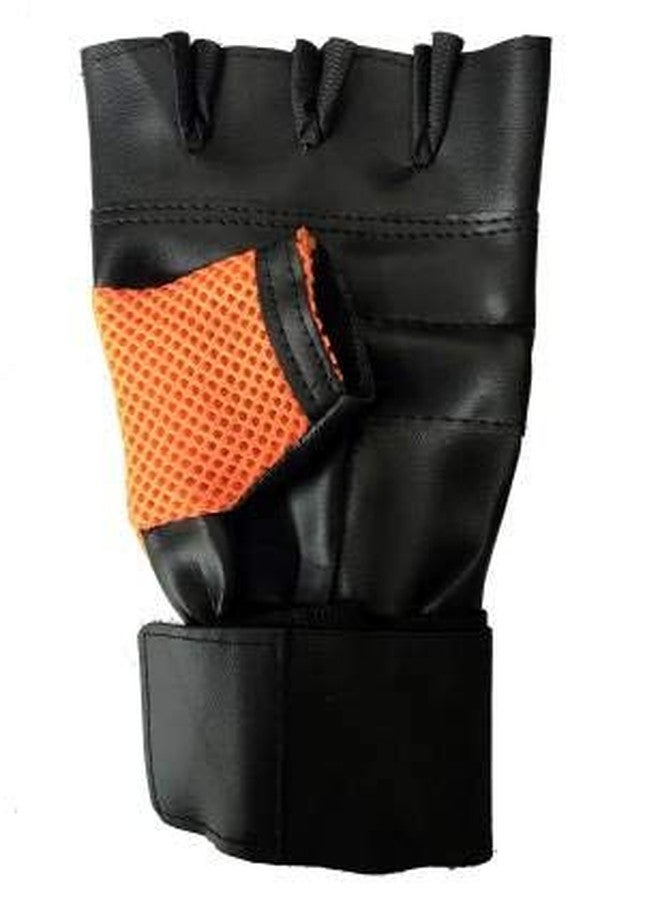 Rny Gym Hand Gloves for Men & Women - Anti-Slip, Padded Workout Gloves with Wrist Support for Weightlifting, Crossfit, Training & Fitness - 1 Pair (Colour May Very) - Image 5