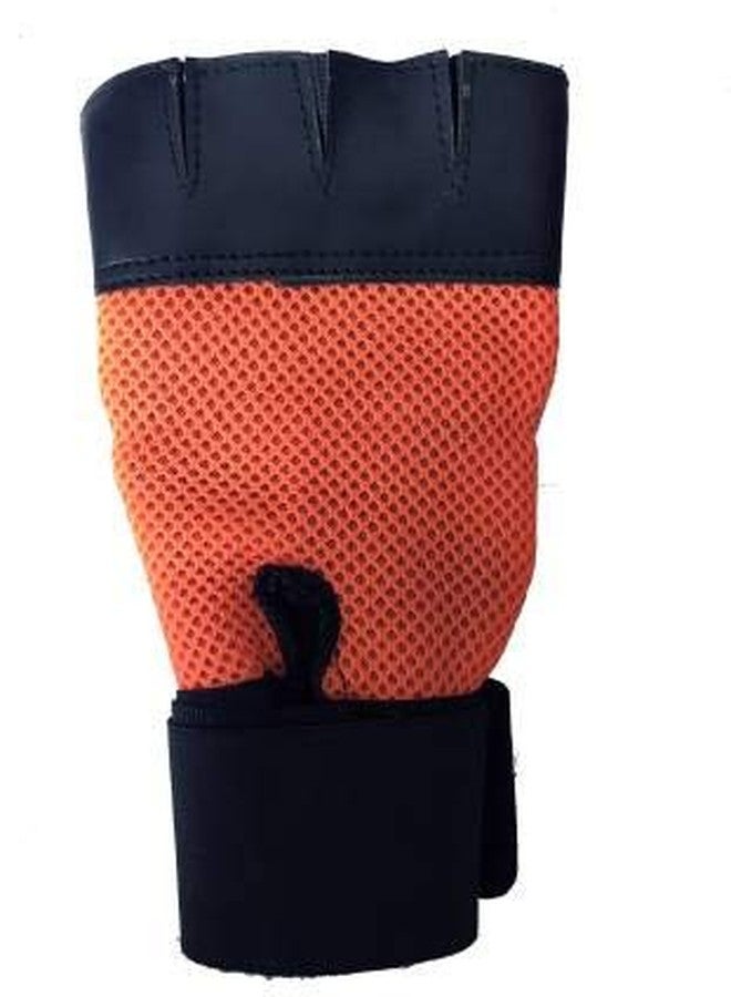 Rny Gym Hand Gloves for Men & Women - Anti-Slip, Padded Workout Gloves with Wrist Support for Weightlifting, Crossfit, Training & Fitness - 1 Pair (Colour May Very) - Image 3
