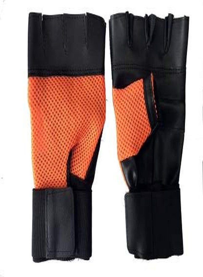 Rny Gym Hand Gloves for Men & Women - Anti-Slip, Padded Workout Gloves with Wrist Support for Weightlifting, Crossfit, Training & Fitness - 1 Pair (Colour May Very) - Image 1