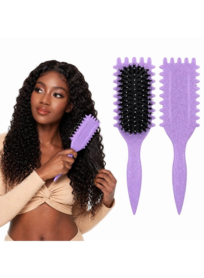 Jagravo Curl Defining Hair Brush – Detangling Styling Brush for Bounce & Volume, Flexible Nylon Bristles, Anti-Breakage Comb (1 Pc) - Image 1