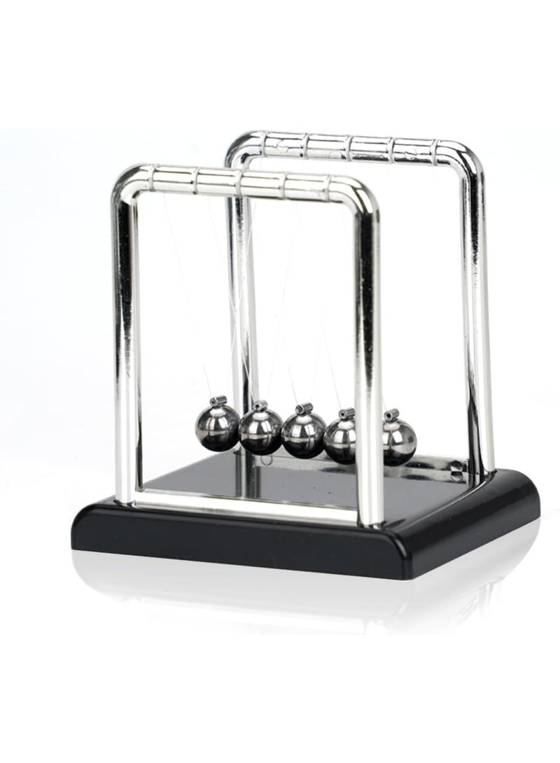 Newton Pendulum, 5 Metal Balls, Physics Game, Educational, Office and Desk Decoration, Office Desk Accessories, Modern Ornaments, Stress Relief for Desk - Image 1