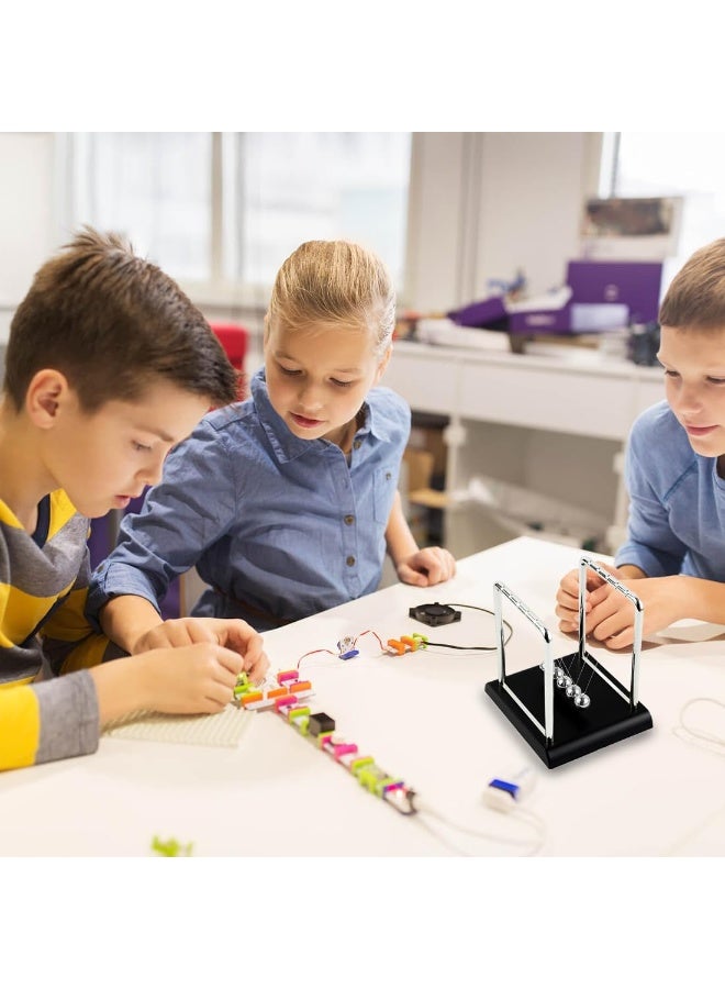 Newton Pendulum, 5 Metal Balls, Physics Game, Educational, Office and Desk Decoration, Office Desk Accessories, Modern Ornaments, Stress Relief for Desk - Image 3