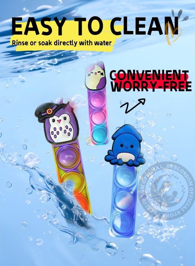 بيبلوسوم 24PCS Mini Pop It Fidget Toy Keychain, Bulk Animal Party Favors for Kids, Goodie Bag Fillers, Birthday Gifts u0026 Prizes, Stress Relief Sensory Toy - Image 4