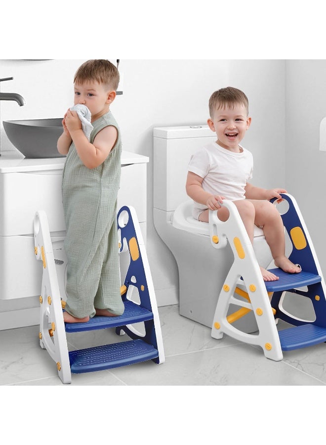 PRIMLECT Potty Training Toilet Seat with Step Stool Ladder - Image 1