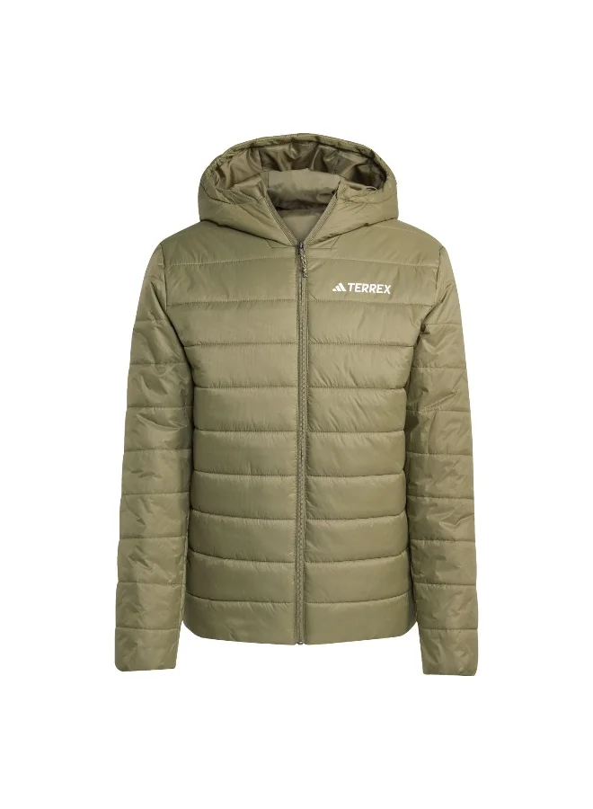 Adidas Mt Ess Pad Ho J Green Hiking Jackets For Men XS
