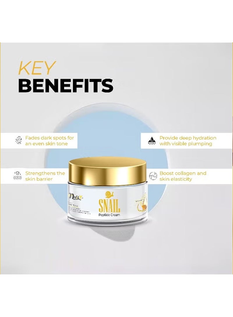 Malika Snail Peptide Cream - 92% Snail Secretion Filterate - Image 4