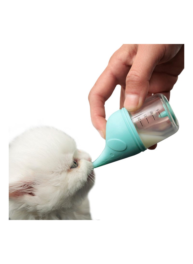 Newborn Kitten Puppy Feeding Bottles for Nursing,  Kitten Bottles for Nursing, Puppy Milk Bottles with Anti-chocking Design, Professional Feeding Nipple Bottle for Small Animals (Blue 20ML) - Image 1