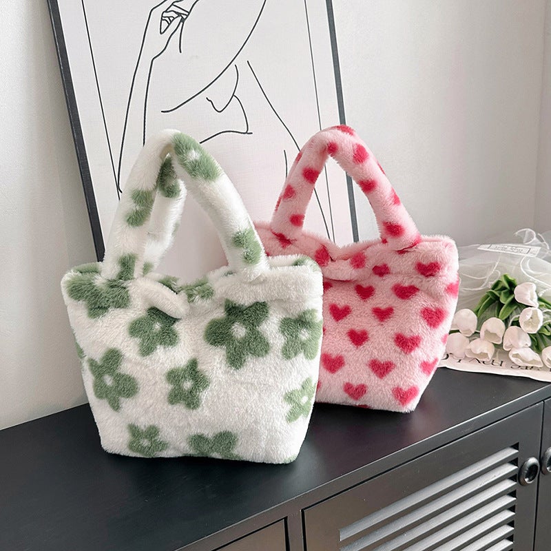 2023 Spring And Fashion Plush Handbag Large Capacity Bucket Bag Women'S Bag Support A Large Number Of Mixed Batch - Image 2
