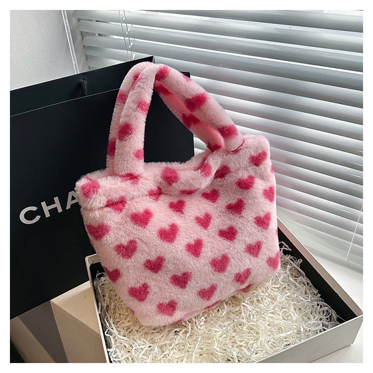 2023 Spring And Fashion Plush Handbag Large Capacity Bucket Bag Women'S Bag Support A Large Number Of Mixed Batch - Image 1