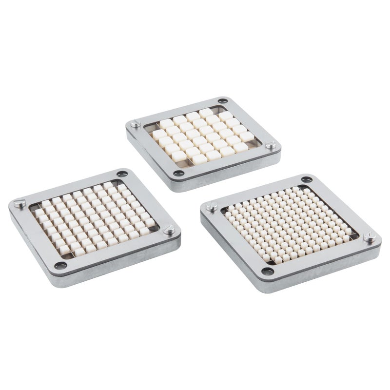 Rismanor 1/2" 1/4" 3/8" Multi-model universal Stainless Steel Replacement Chopper Blade & Pusher Block Set For Commercial Vegetable Cutter Dicer Strip Interchangeable Blade (3/8 inch) - Image 5