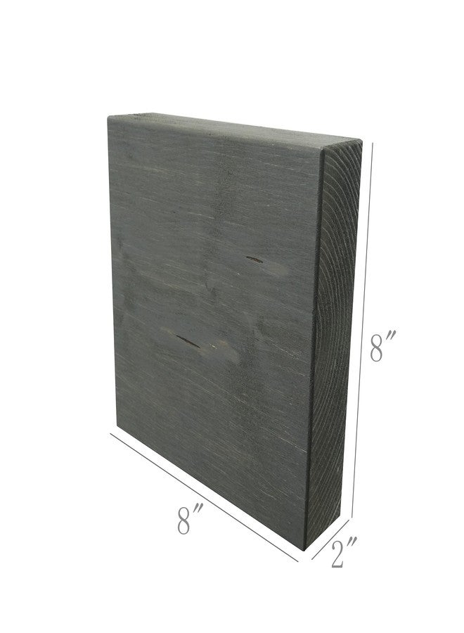 FixtureDisplays® 8X8X2 Solid Fir Wood Block Aged Finish Riser Photo Prop Display Stand 195-BLOCK-NPF - Image 5