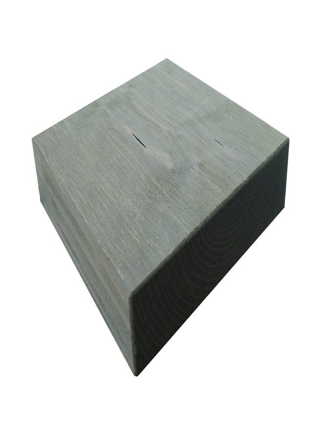 FixtureDisplays® 8X8X2 Solid Fir Wood Block Aged Finish Riser Photo Prop Display Stand 195-BLOCK-NPF - Image 1