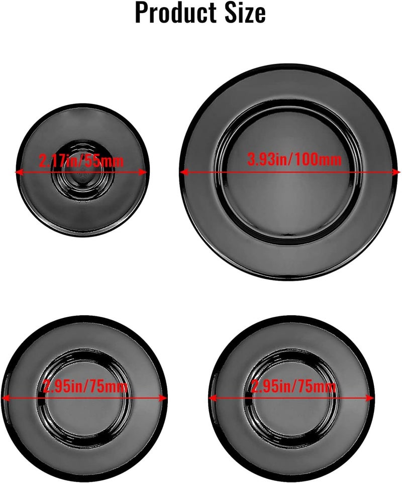 Vaticas Cooker Hat Set, Upgraded Gas Stove Burner Caps, Crown Flame Cap Replacement Kit Fits Part Gas Stove Burners Head, Gas Burner Flame Cap Fits Most Stove Handles Lid Kit, 4 Pack - Image 2