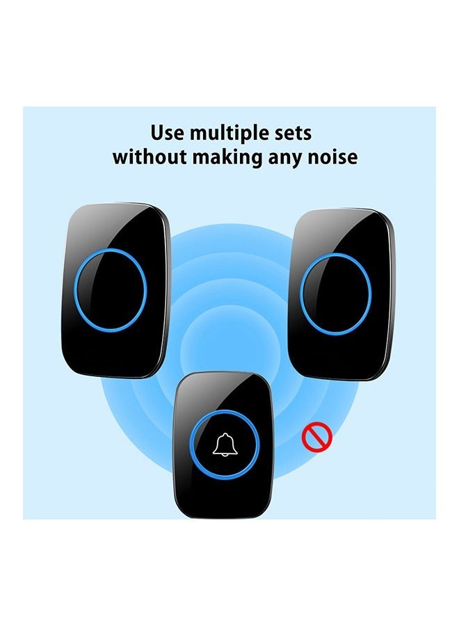 HOMESTAR Wireless Doorbell for Home, Hotel, Office, Apartment, Waterproof Smart with LED flash Black 2 transmitters, 1 receiver - Image 5