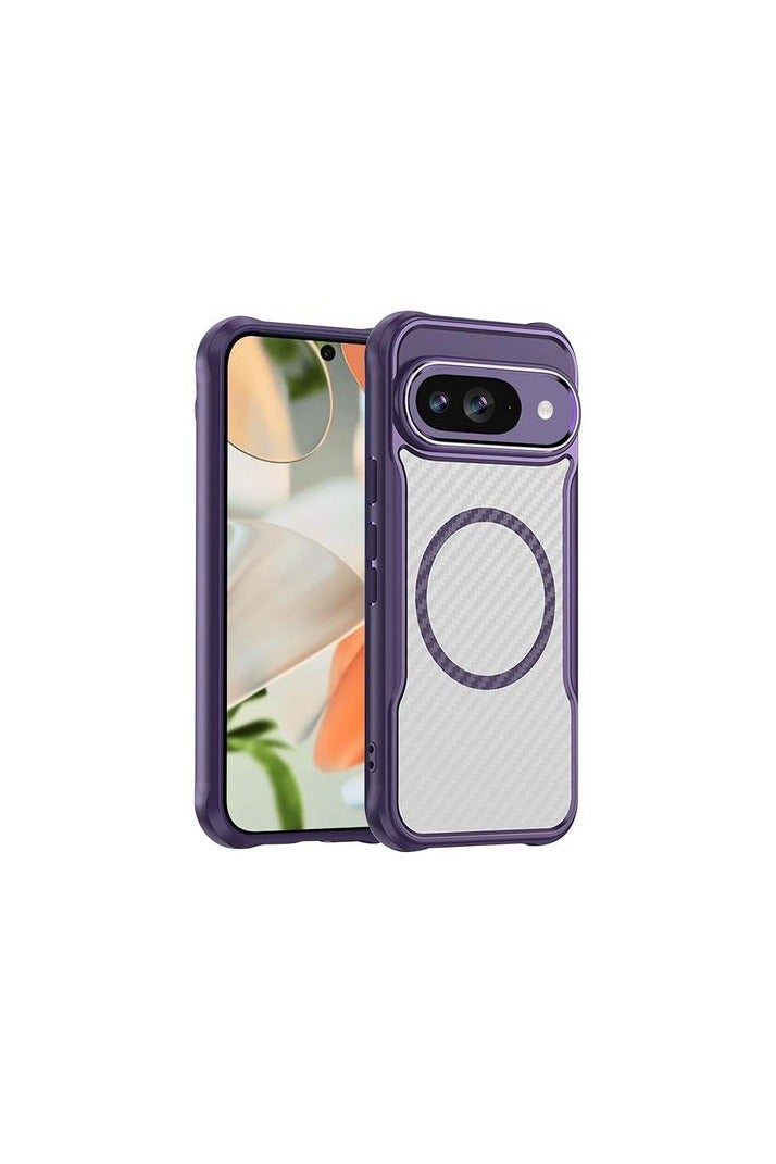 Shockproof Phone Case for Google Pixel 9, Non-Fingerprint Anti-Shock Glass Case Compatible with Shockproof - Image 1