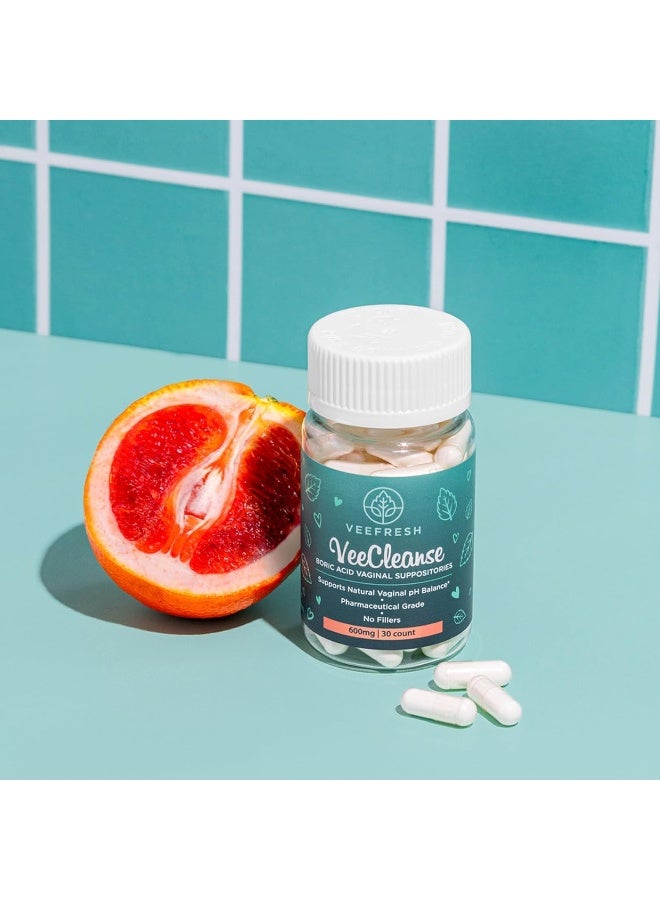 VeeFresh Boric Acid Vaginal Suppositories VeeCleanse - Image 5