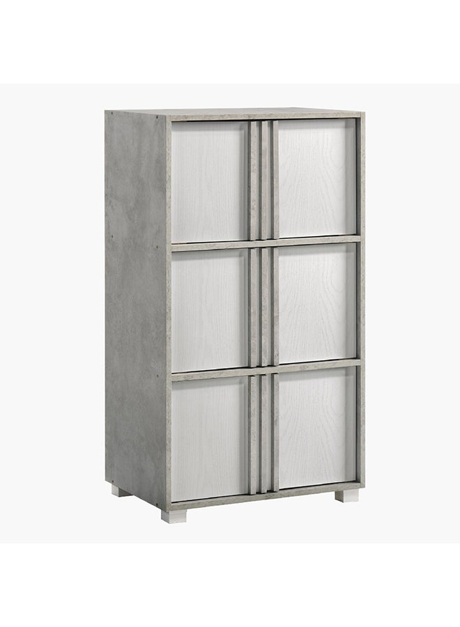 Home Box Home Box Alford Aspen 6-Door Engineereing Wood Multipurpose Storage Unit Grey 60 x 107.5 x 39.4 cm - Image 2