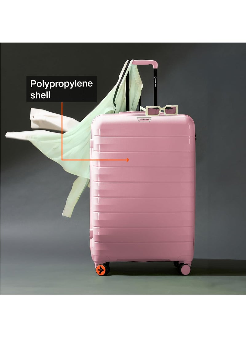 nasher miles Nasher Miles Vienna Hard-Sided Polypropylene Check-in Luggage Pink 28 inch |75 Trolley Bag  - Image 3